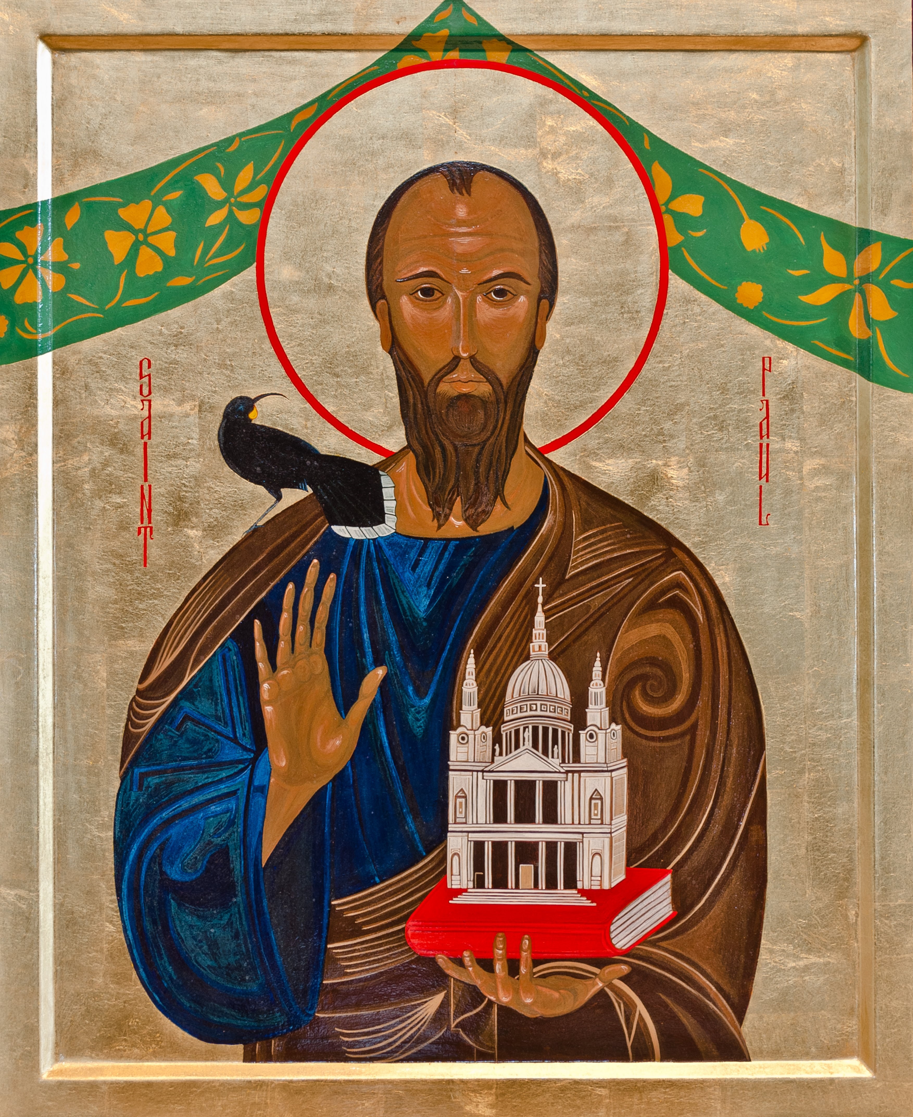 A photo of the icon of St Paul in the cathedral
