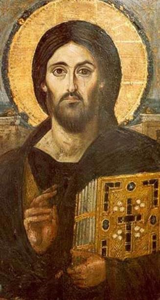 An image of the icon of Christ Pantopractor