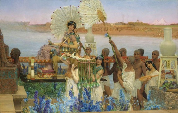 An image of The Finding of Moses by Sir Lawrence Alma-Tadema