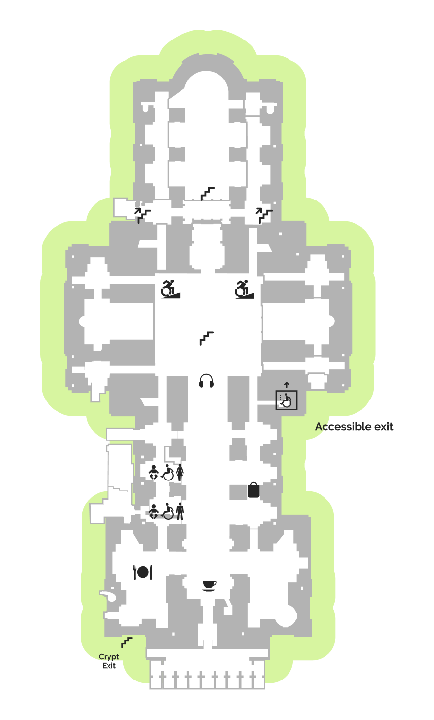 floorplan of St Pauls: the crypt