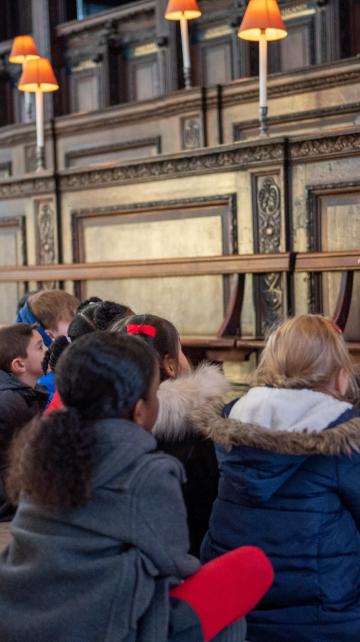 children school class engaged shepherd