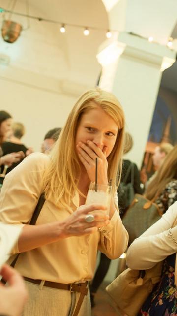 events crowd crypt corporate friends smiling
