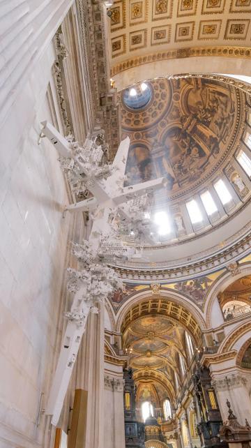 looking up at the dome