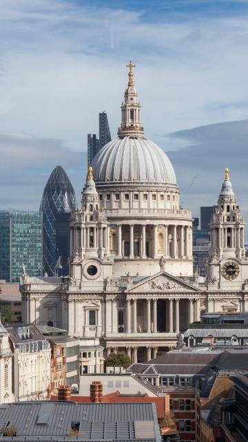 St Paul's on the skyline of the City