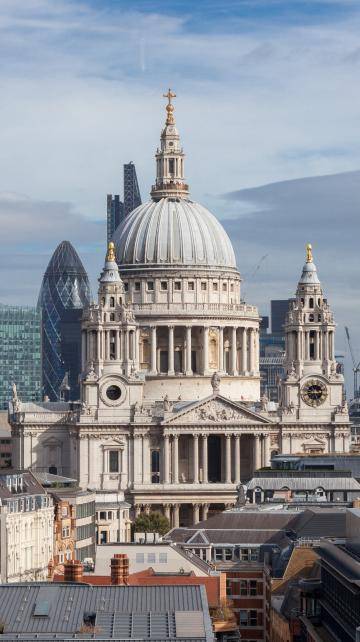 St Paul's on the skyline of the City