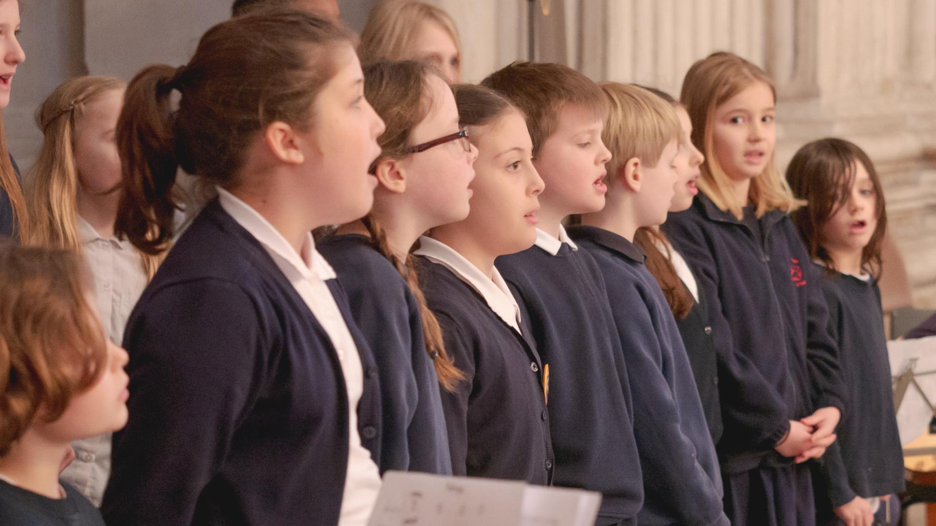 school choir singing