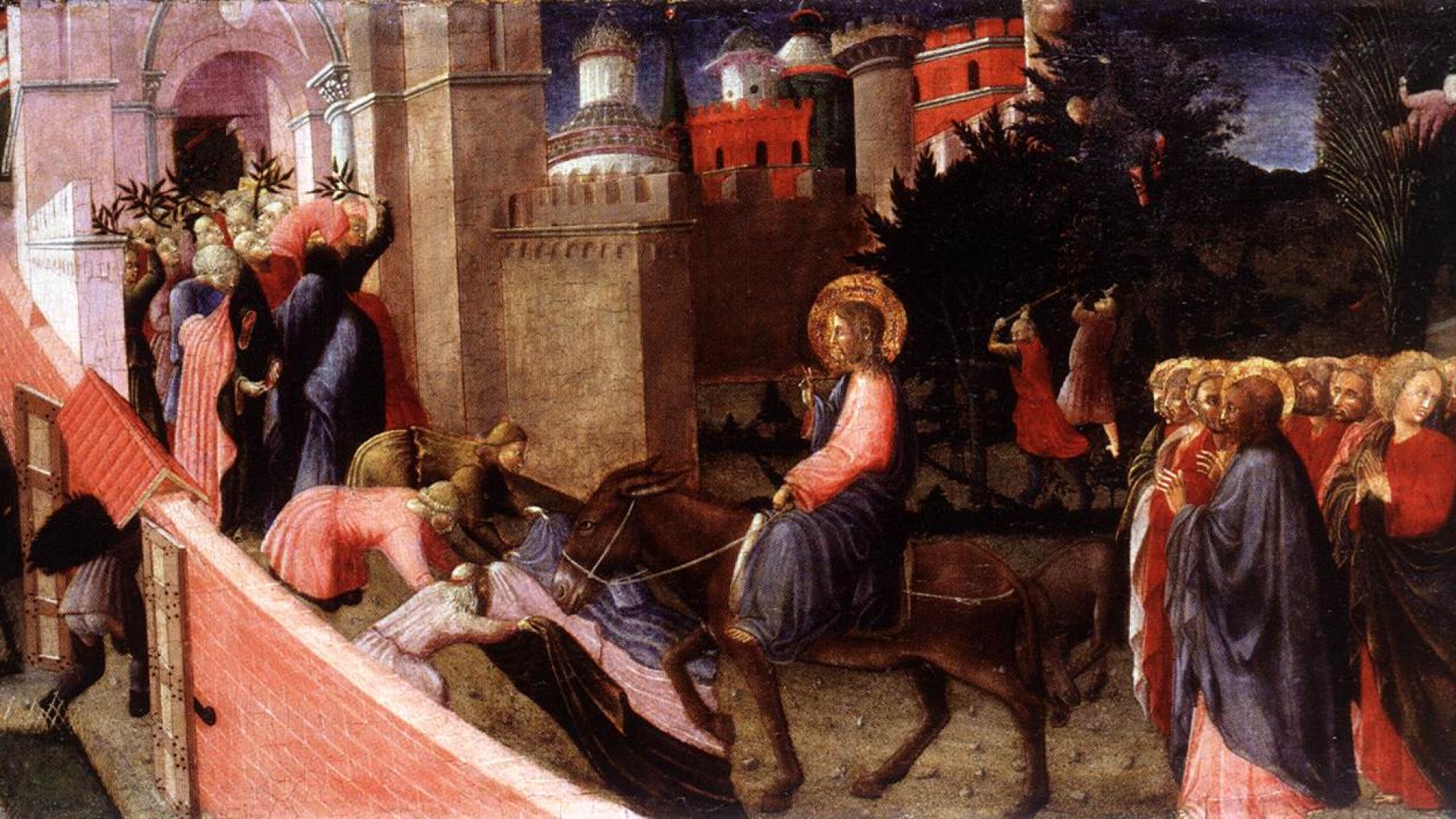 image of the painting Entry of Christ to Jerusalem by Pietro Di Giovanni D'Ambrogio