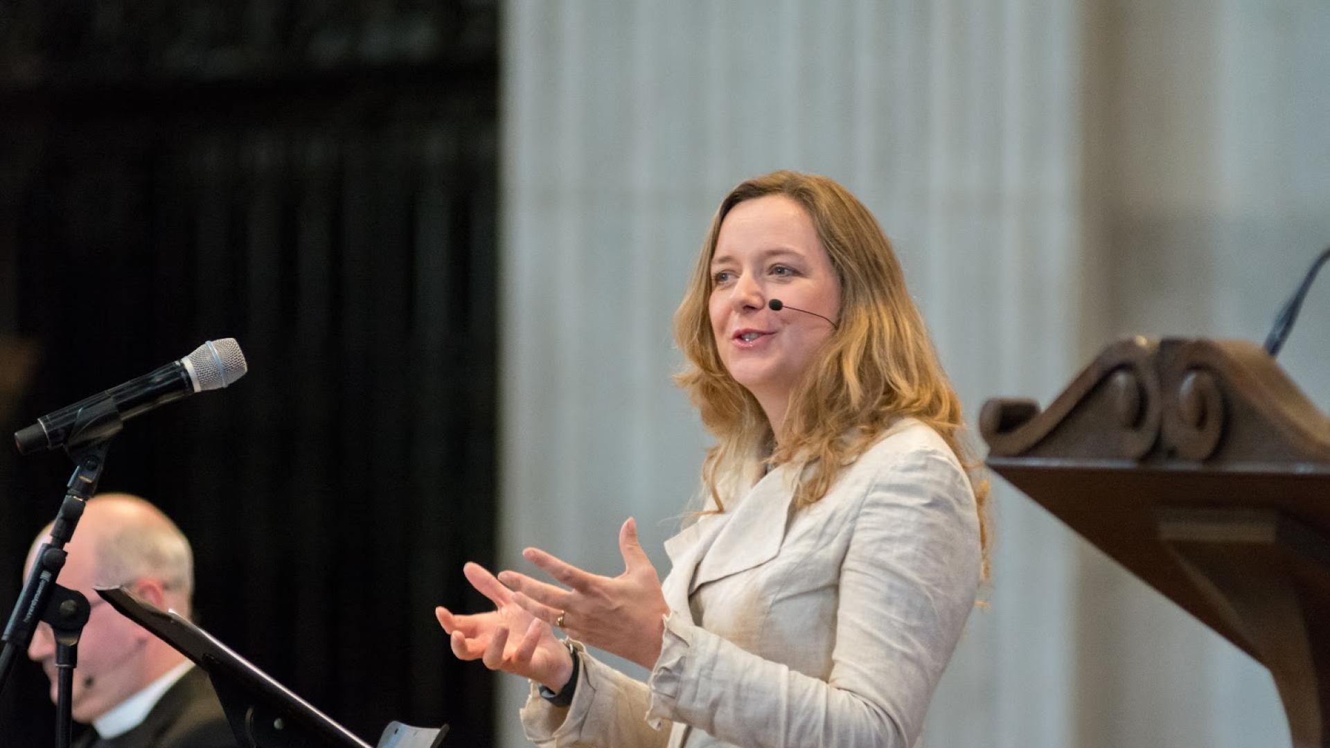 Paula Gooder speaking at St Paul's Cathedral