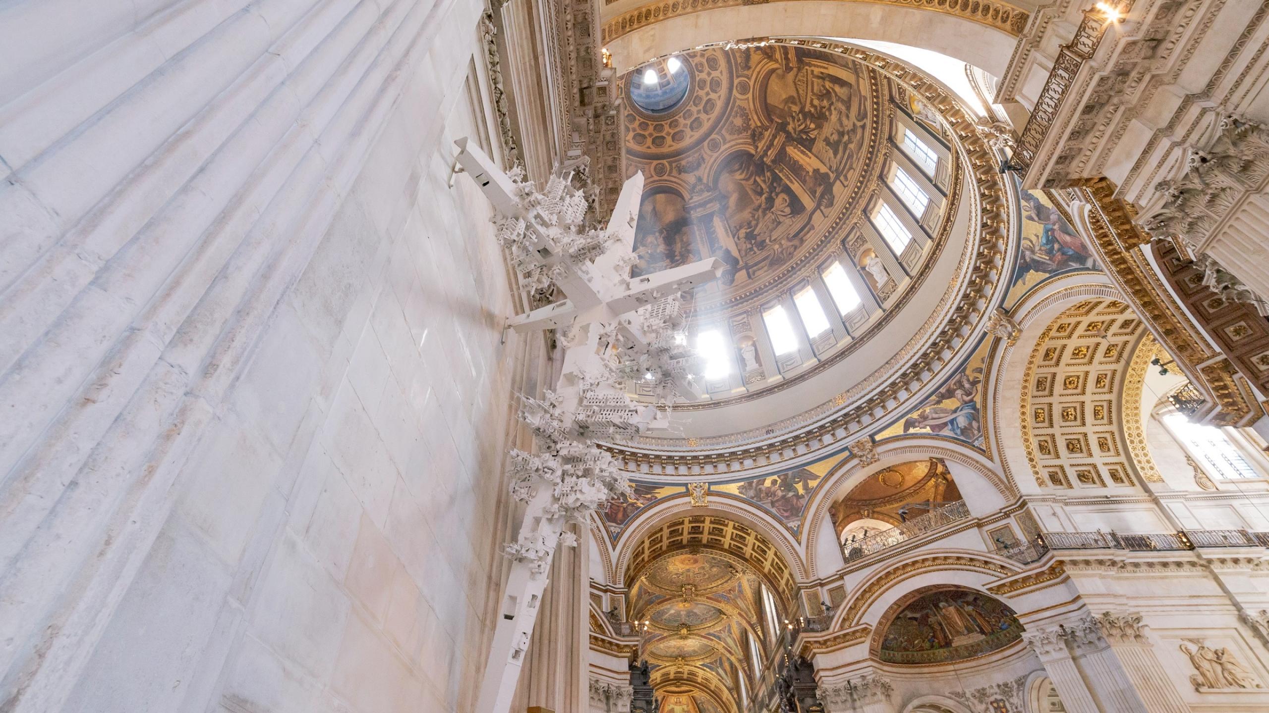 looking up at the dome