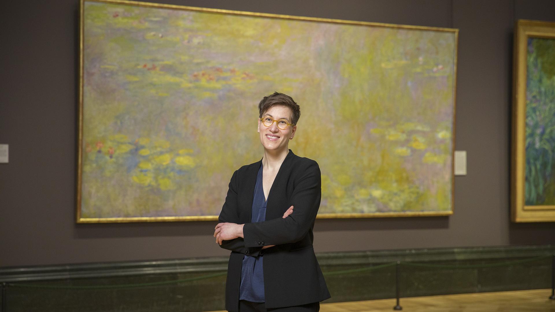 Ayla Levine stands inside the National Gallery