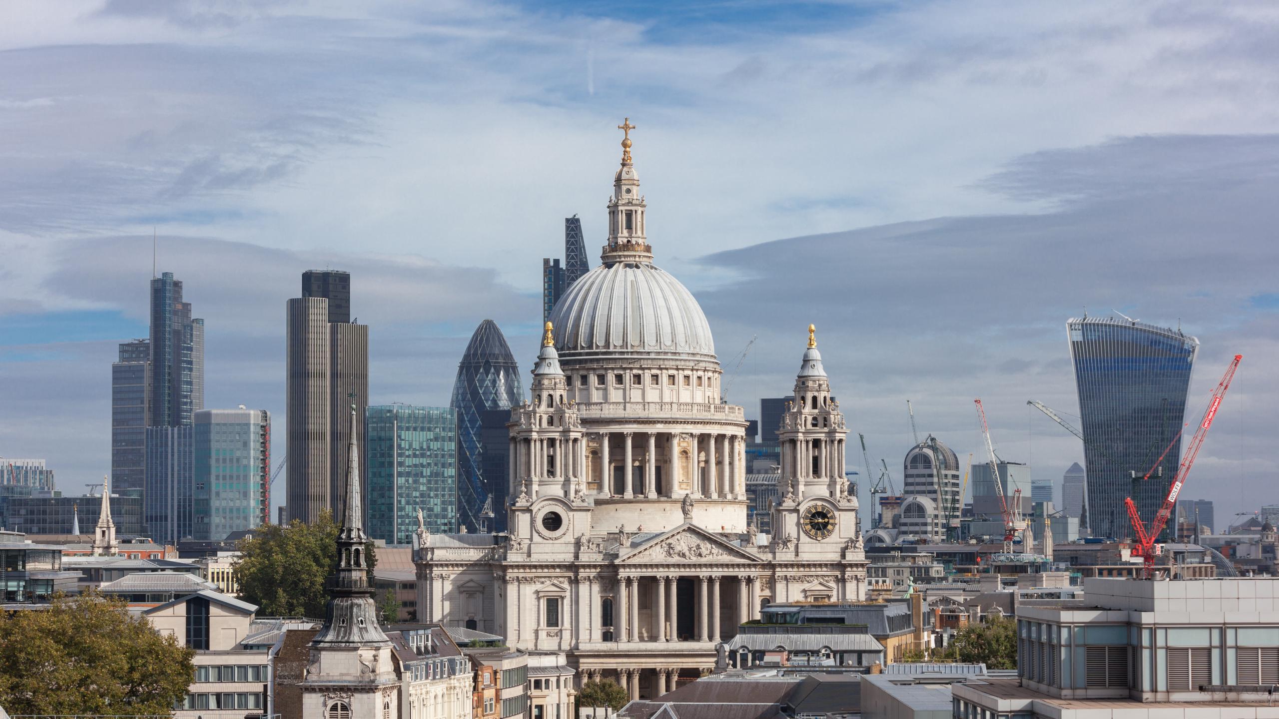 St Paul's on the skyline of the City