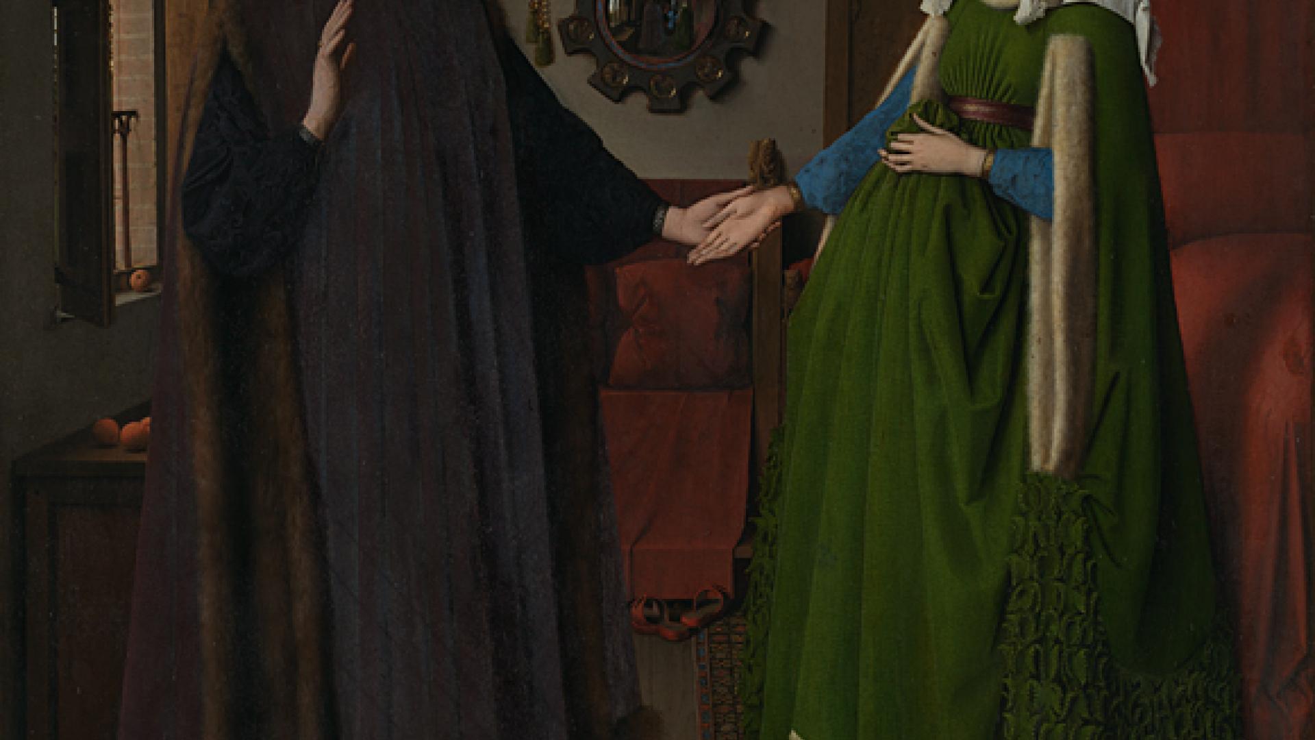 An image of Jan van Eyck's The Arnolfi Portrait