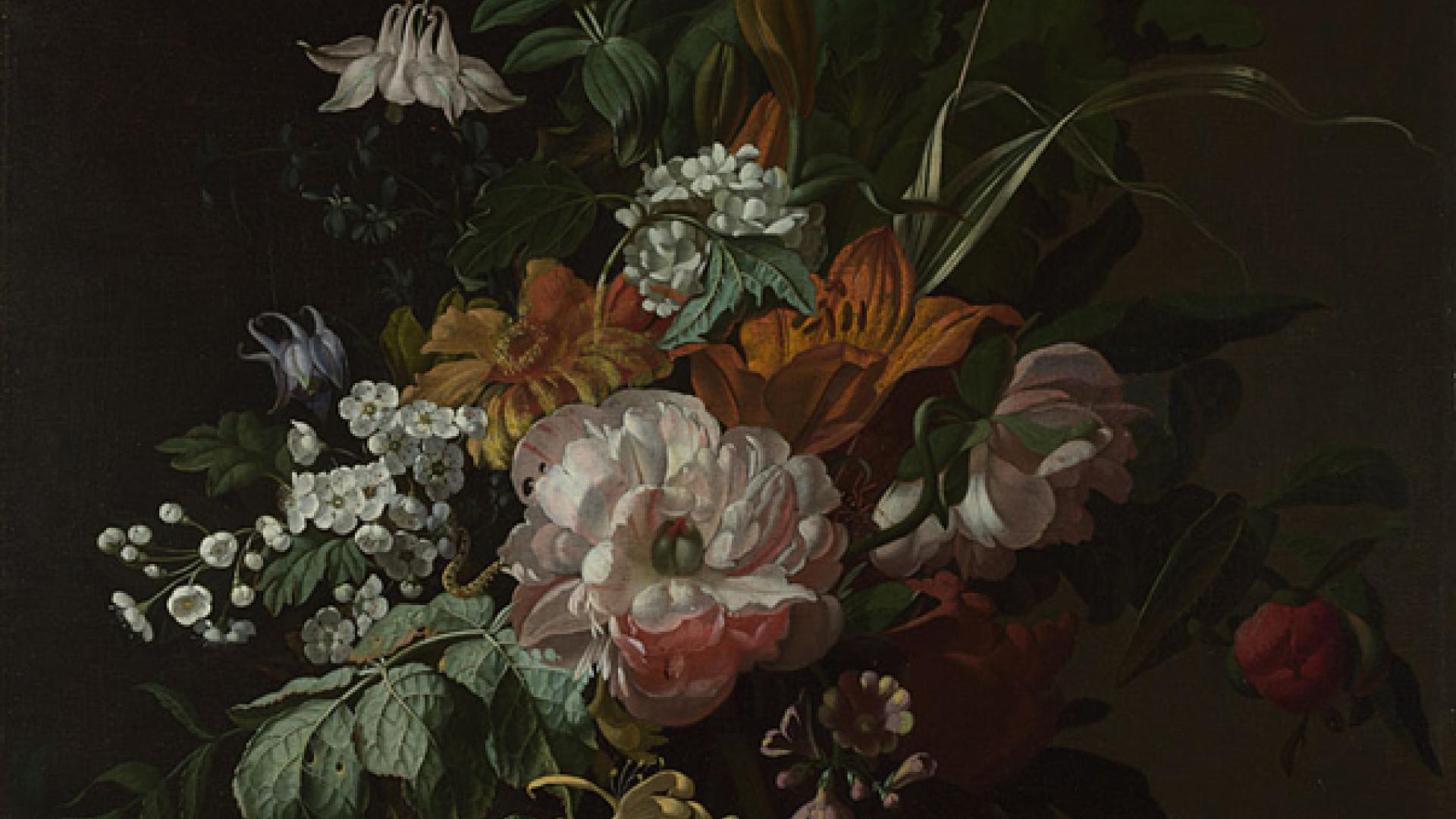 An image of the painting Flowers in a Vase by Rachel Ruysch
