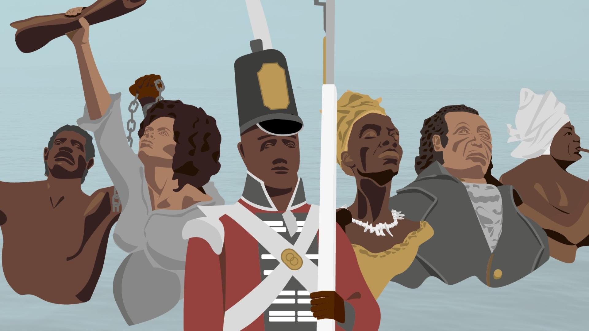 A banner for War and resistance in the Caribbean - a digital trail
