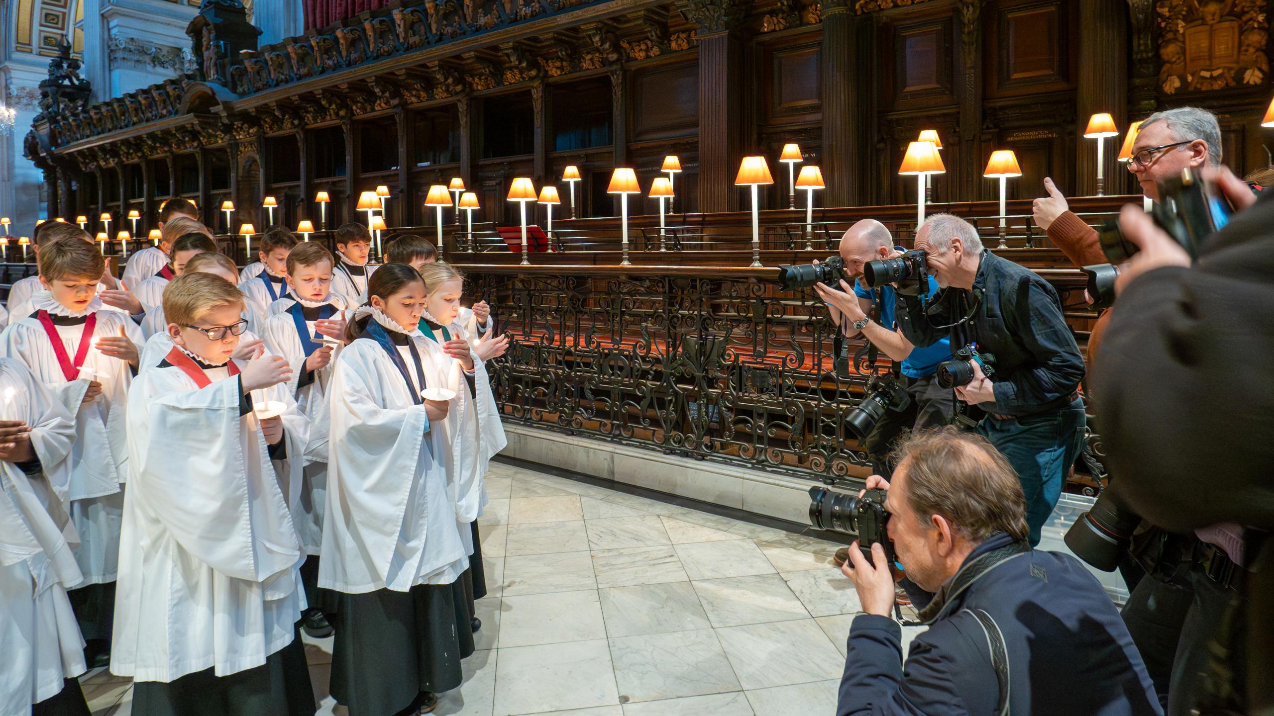The Choir is photographed at the annual Chorister Photocall.