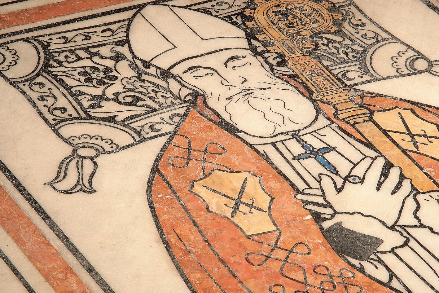 Ledger stone commemorating Bishop Mandell Creighton