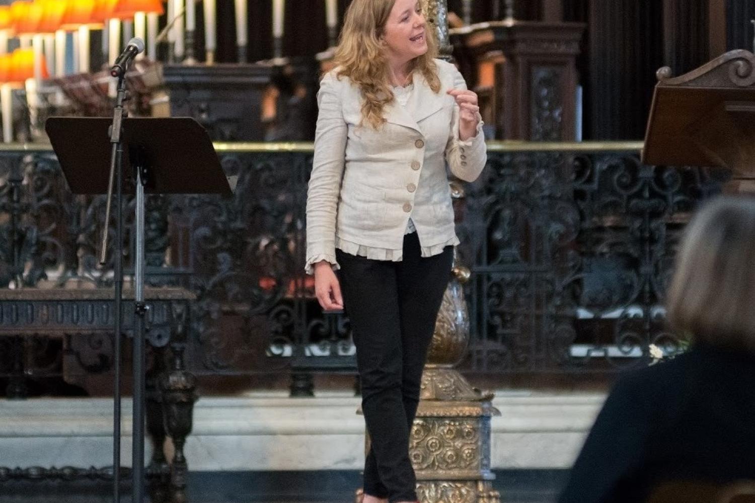 Paula Gooder speaking at St Paul's Cathedral