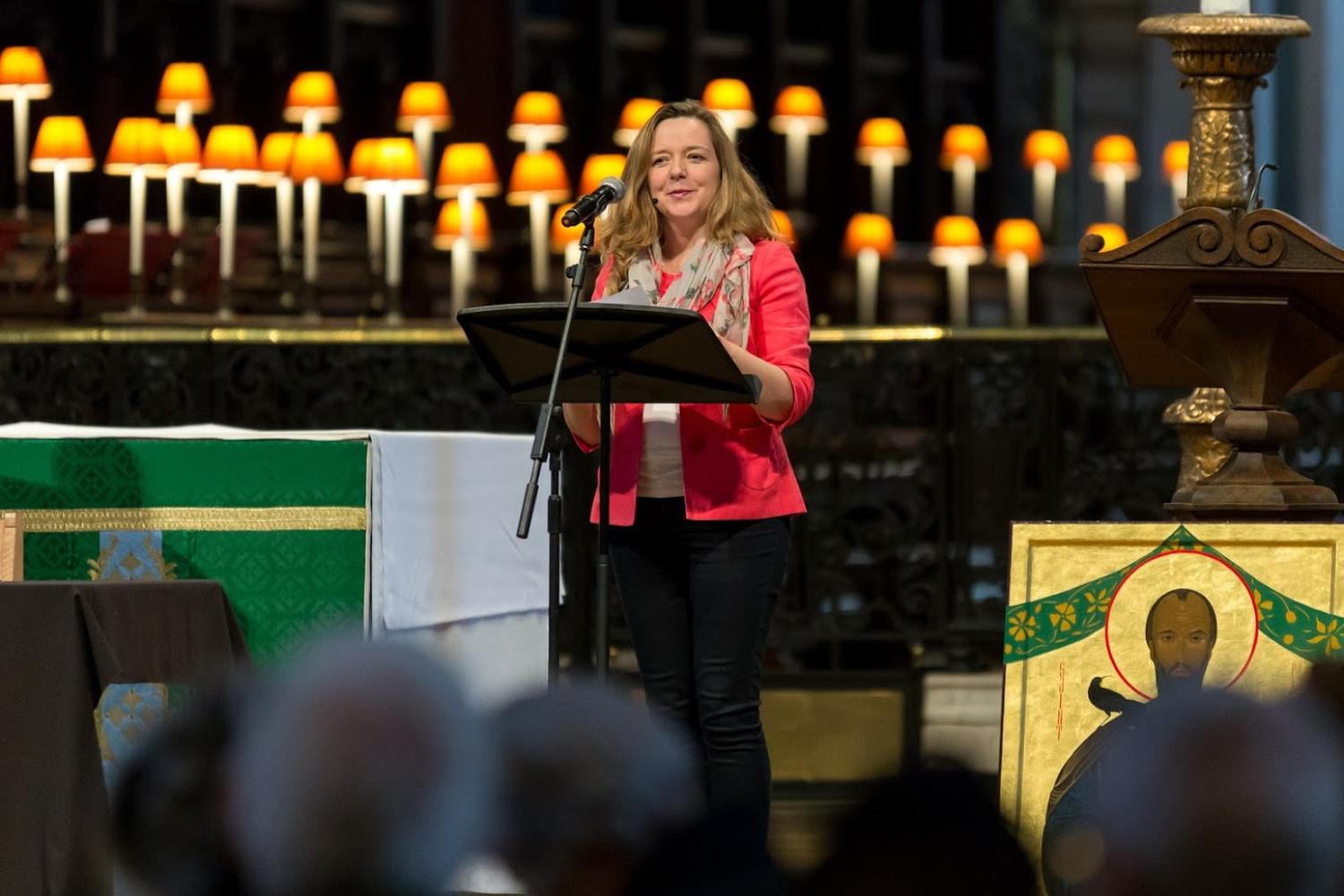 Paula Gooder speaking at St Paul's Cathedral