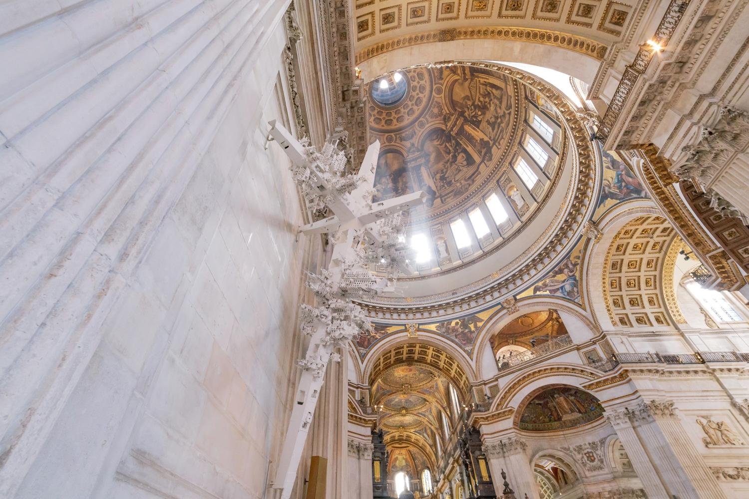 looking up at the dome