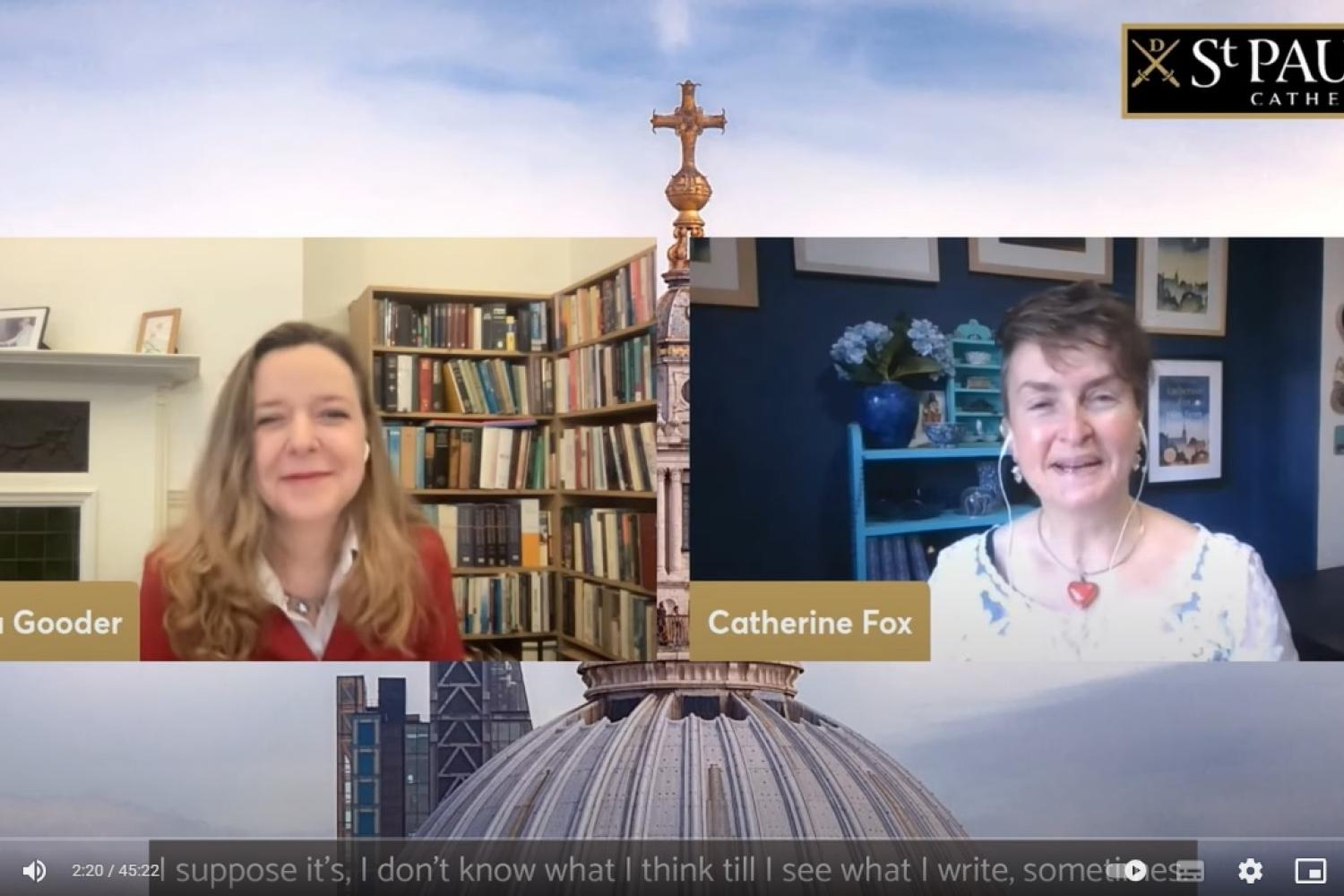 Paula Gooder and Catherine Fox in an online discussion