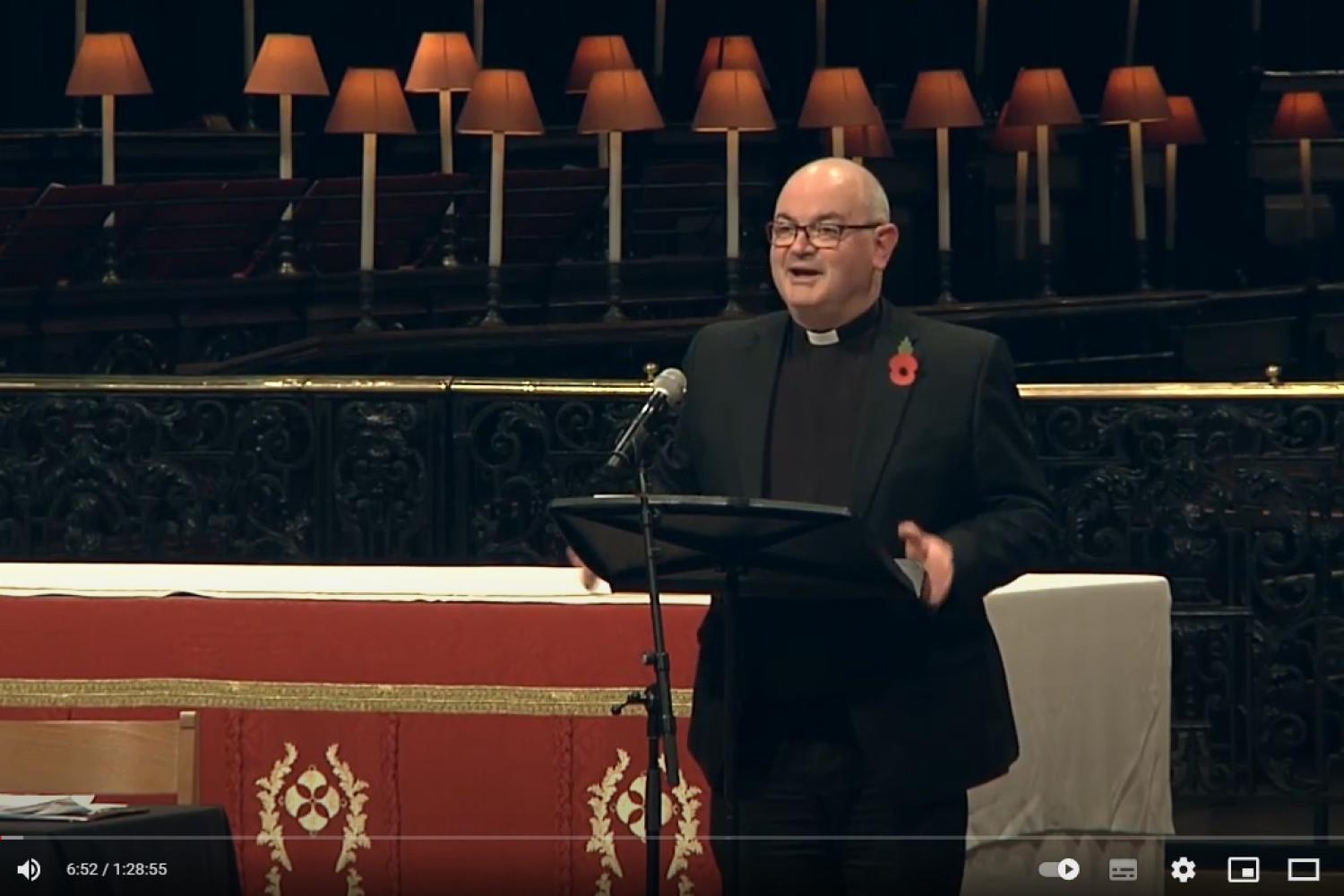 Mark Oakley speaking in St Paul's Cathedral