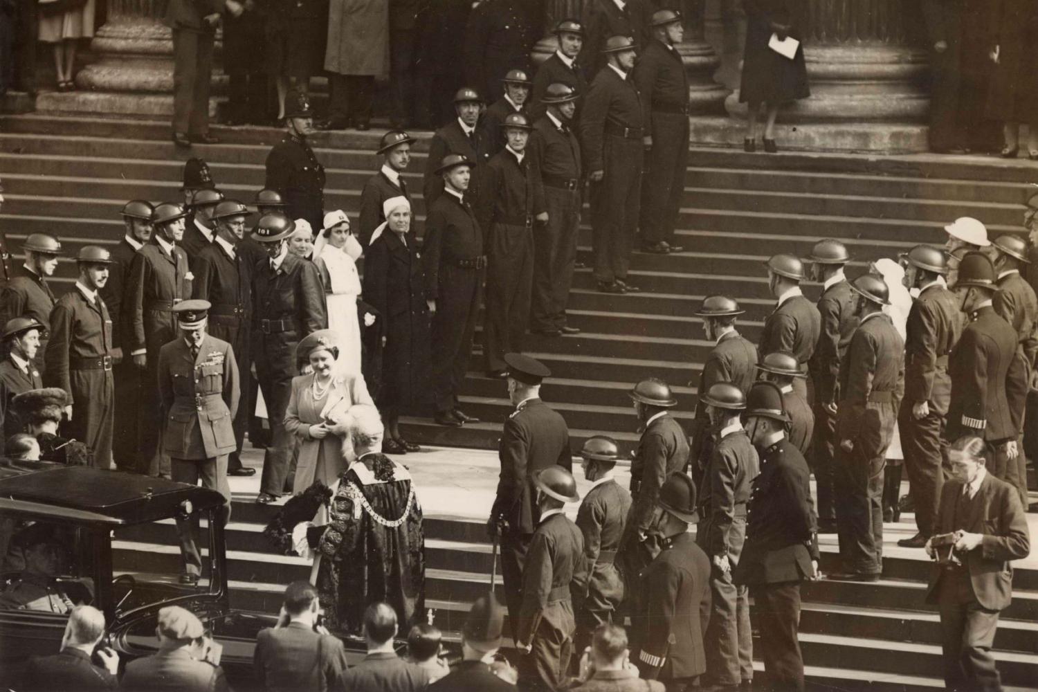 Queen Elizabeth The Queen Mother visiting St Paul's 