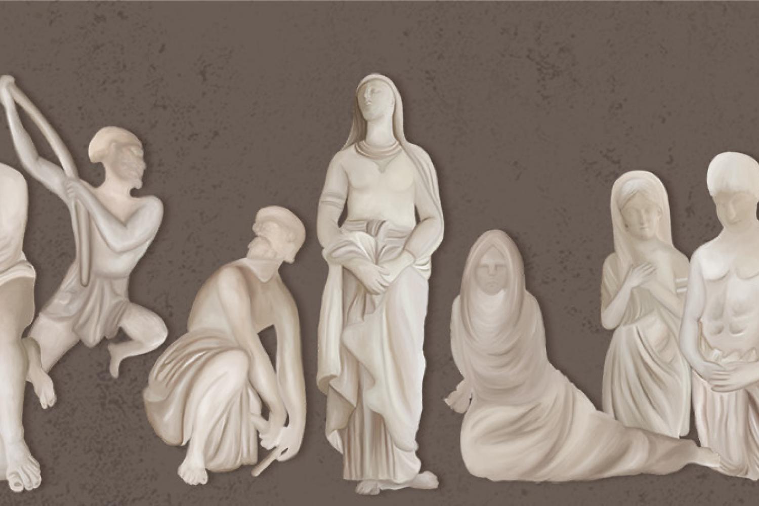 Illustrations of some of the monuments at St Paul's