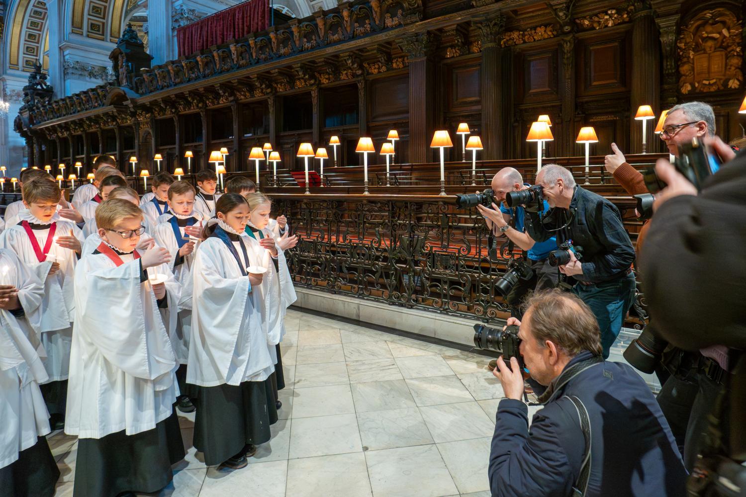 The Choir is photographed at the annual Chorister Photocall.