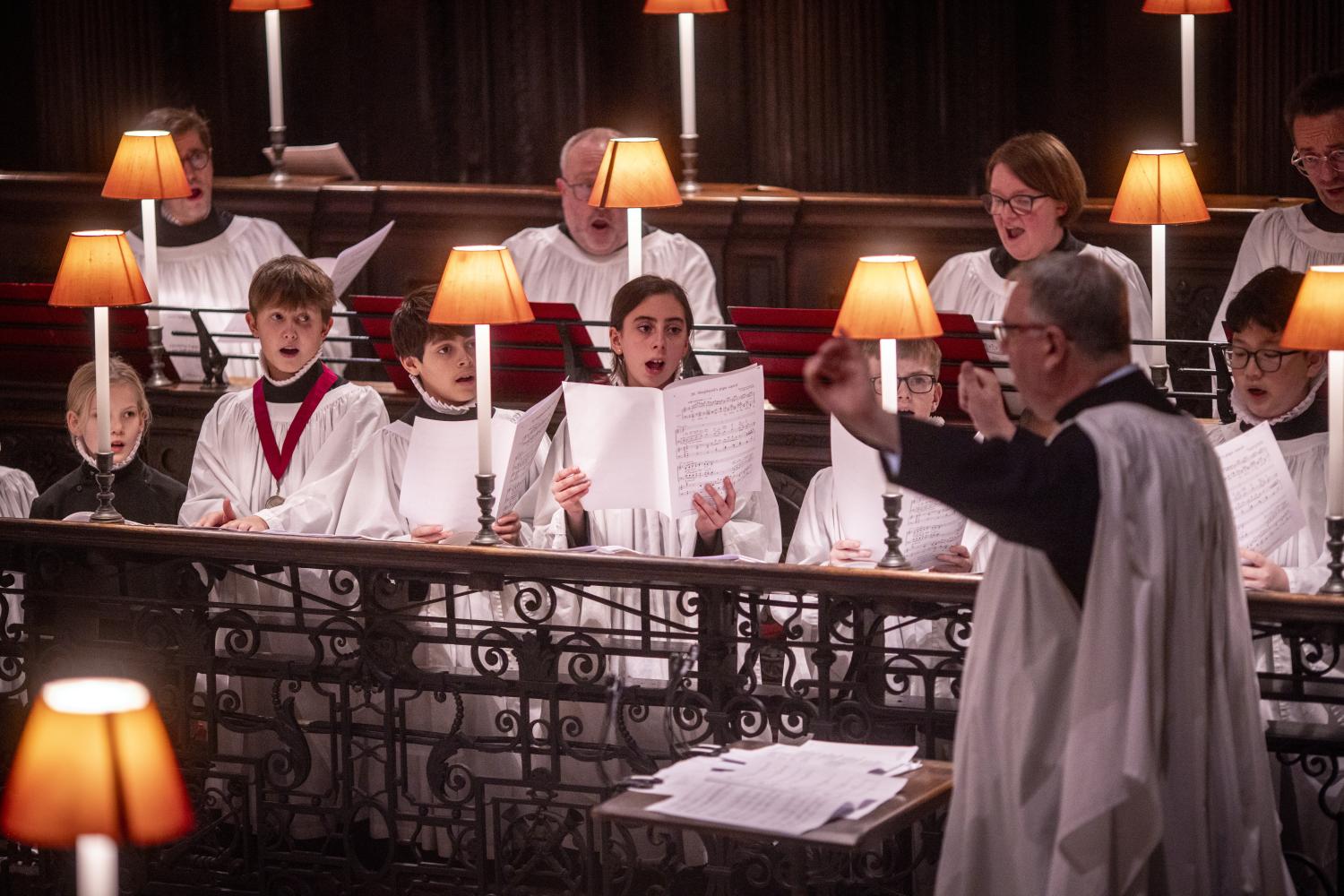 Andrew Carwood directs the choir