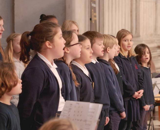 school choir singing