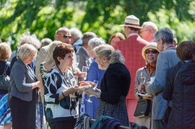 volunteering talking churchyard event celebration