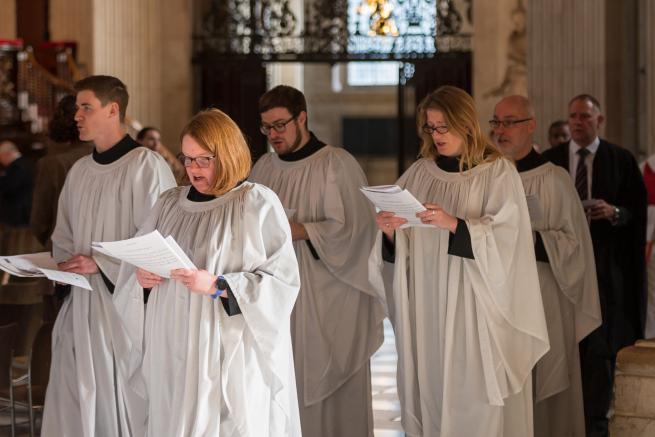 cathedral choir in procession