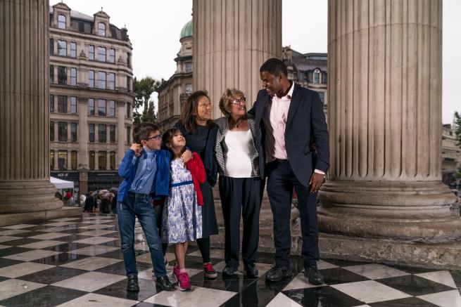 Yodia and her family outside St Paul's