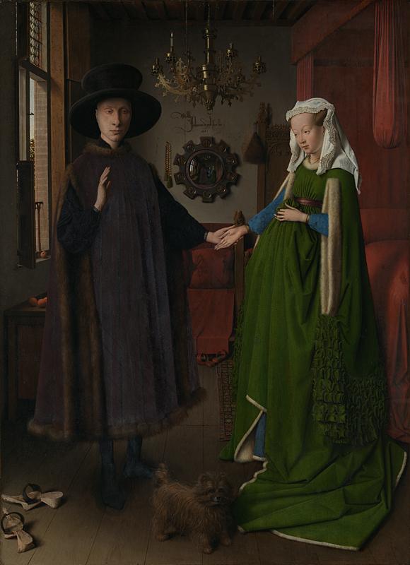 An image of Jan van Eyck's The Arnolfi Portrait