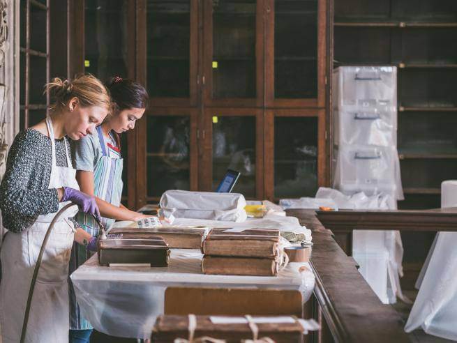 Collections book cleaning on the Library gallery