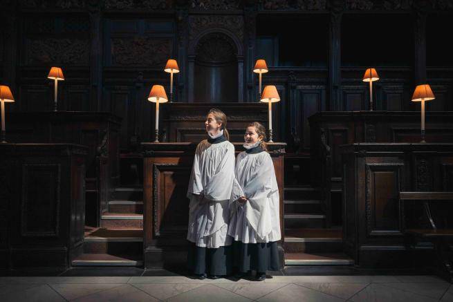 Two girls from St Paul's Cathedral Choir