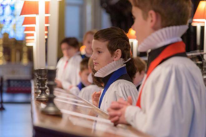 choristers boys candles singing choir chirstmas