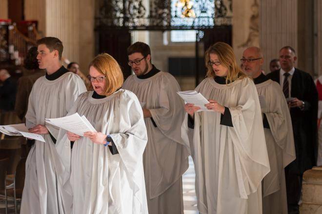 cathedral choir in procession