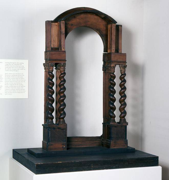 Fig. 2. Wooden model of Wren's proposed reredos-canopy, by Charles Hopson, c.1693