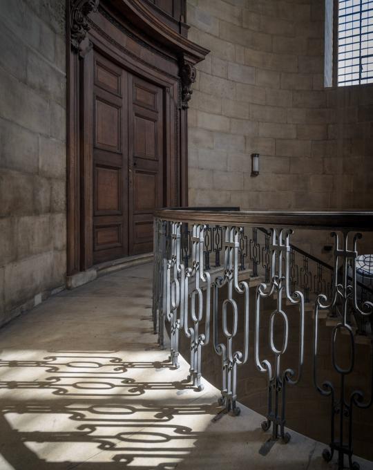 geometric stairs window light shadow