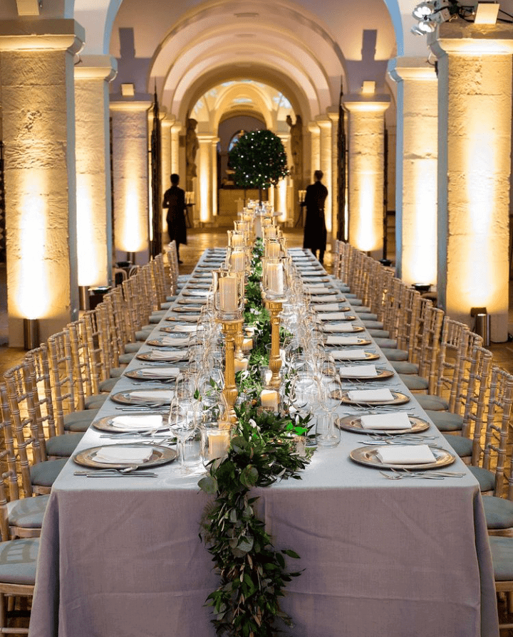 Corporate event dinner in the Crypt