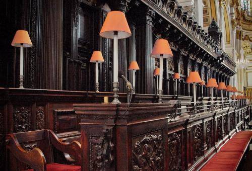 the quire and its wood carvings