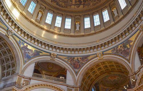 child on shoulders during service dome 