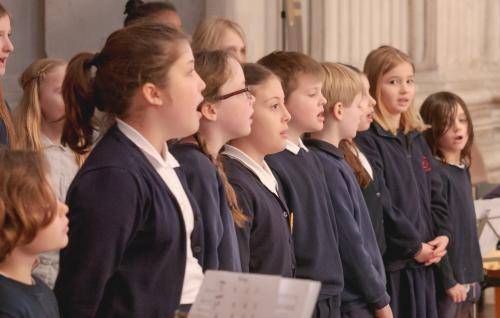 school choir singing