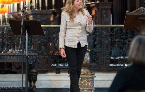 Paula Gooder speaking at St Paul's Cathedral