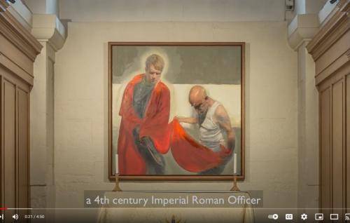 A photo of the painting St Martin Divides his Cloak in St Paul's Cathedral