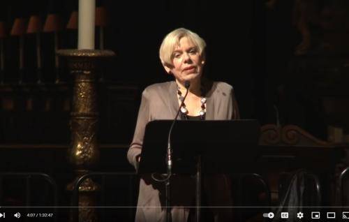 Karen Armstrong speaking at St Paul's Cathedral
