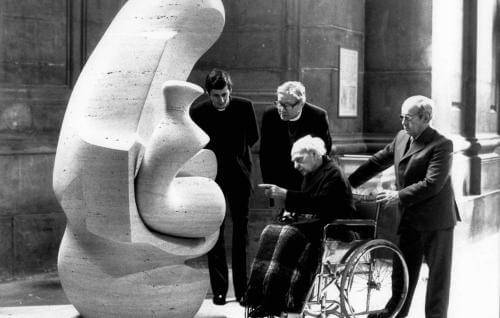 Henry Moore at Mother and Child