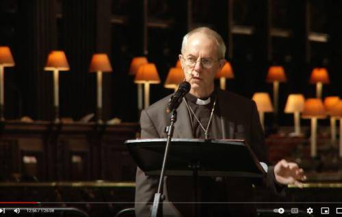 Justin Welby speaking at St Paul's Cathedral