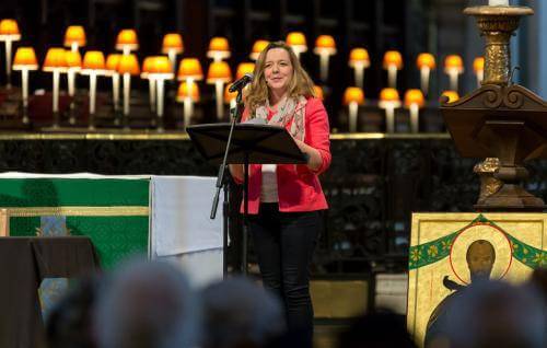 Paula Gooder speaking at St Paul's Cathedral